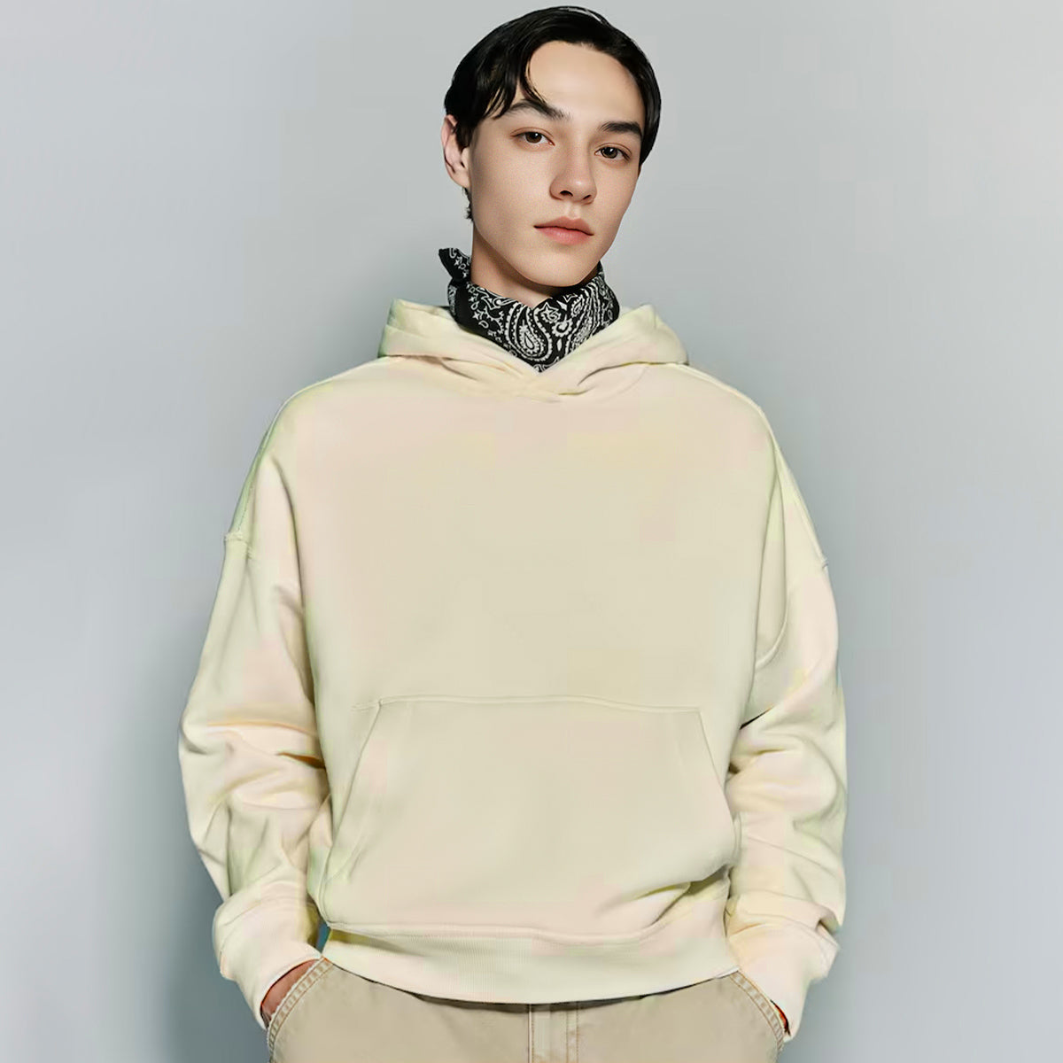 Unisex Cropped Drop Shoulder Heavyweight Oversized Hoodie(460GSM)